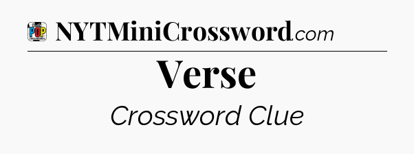 Verse Crossword Clue