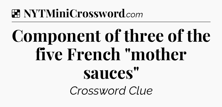 Solution: Component of three of the five French 