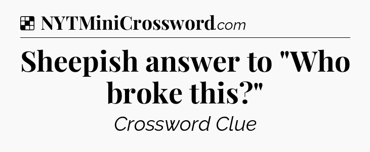 Solution: Sheepish answer to 