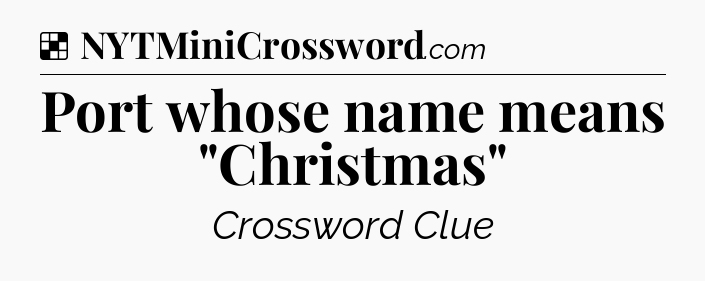 Solution: Port whose name means 