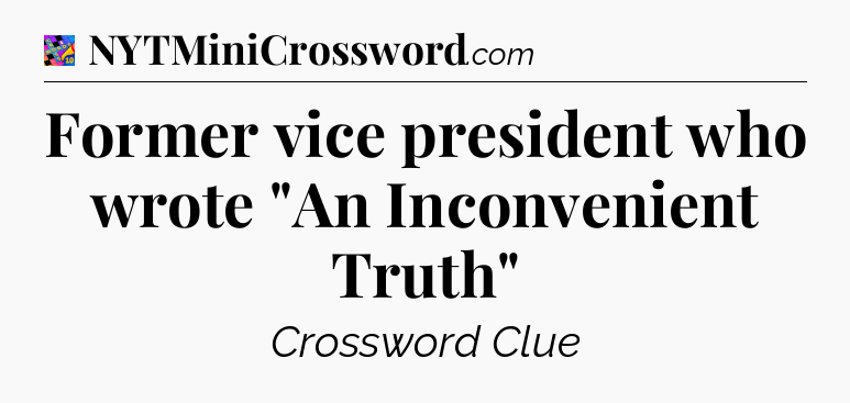 Former vice president who wrote 