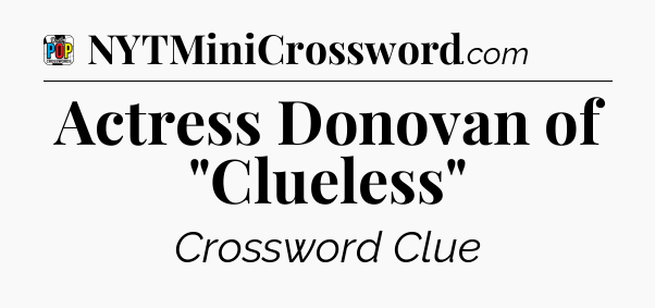 Actress Donovan of 