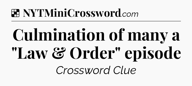 Solution: Culmination of many a 