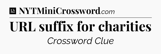 URL suffix for charities - LA Times Crossword