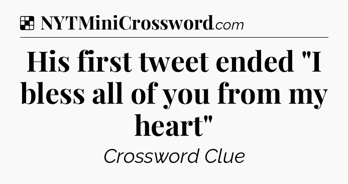 Solution: His first tweet ended 