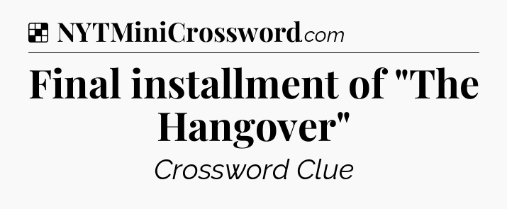 Solution: Final installment of 