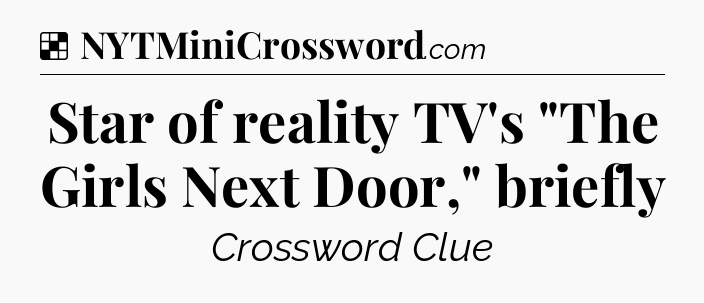 Solution: Star of reality TV's 