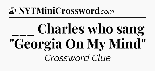 ___ Charles who sang 