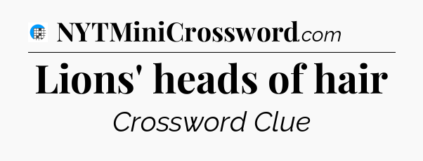 Lions' heads of hair Crossword Clue