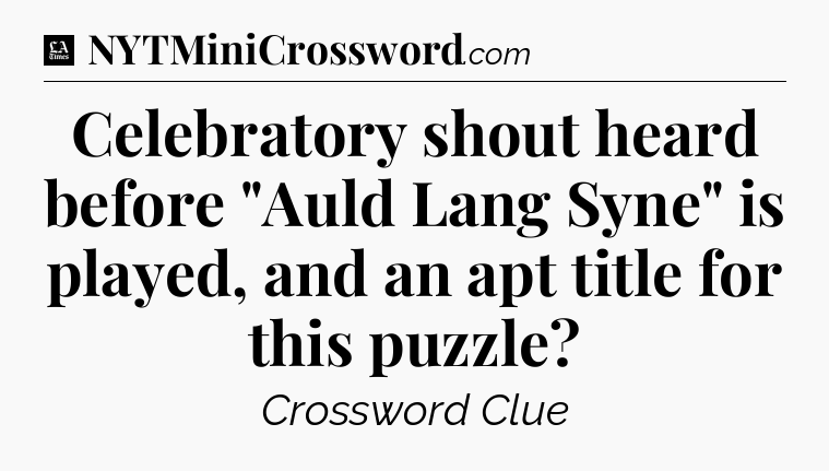 Celebratory shout heard before 