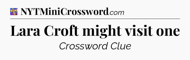 Lara Croft might visit one Codycross