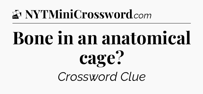 Bone in an anatomical cage - Daily Themed Mini Crossword