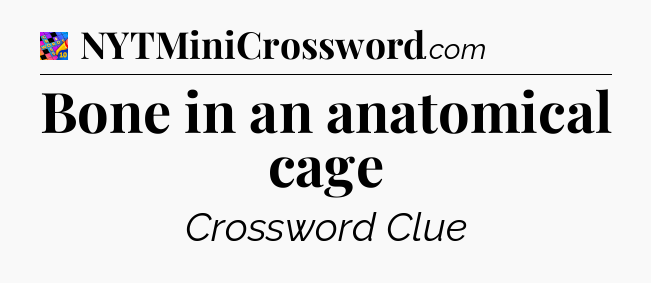 Bone in an anatomical cage Crossword Clue