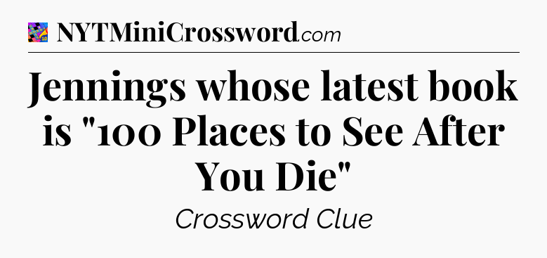 Jennings whose latest book is 