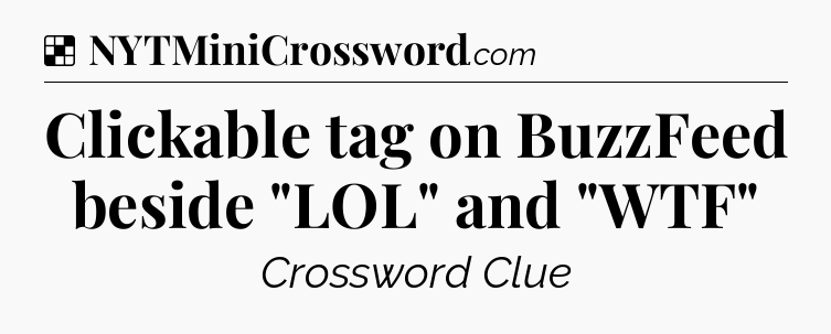 Solution: Clickable tag on BuzzFeed beside 