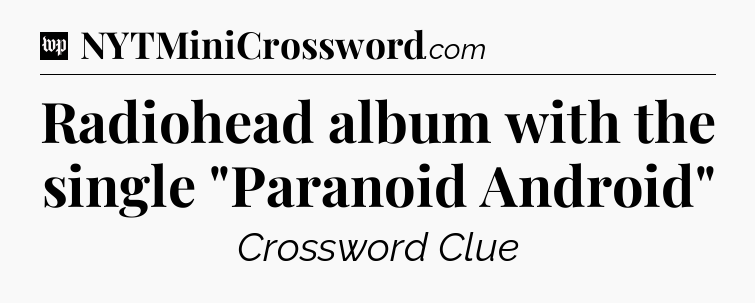 Radiohead album with the single 