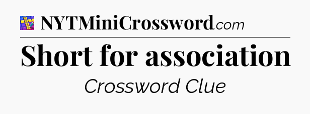 Short for association Codycross