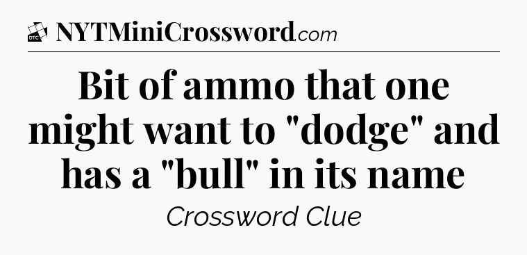 Bit of ammo that one might want to 