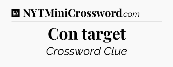 Con target - LA Times Crossword