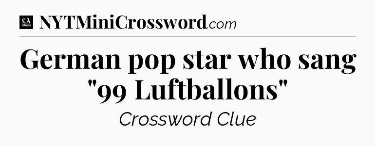 German pop star who sang 