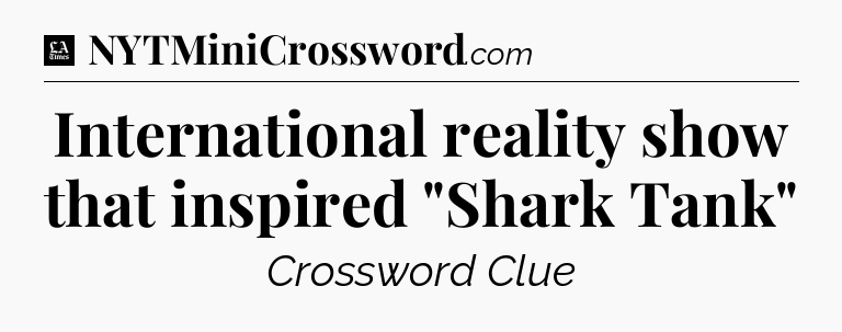 International reality show that inspired 