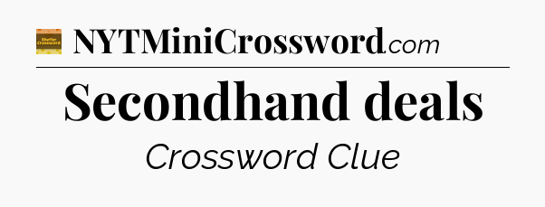 Secondhand deals - Eugene Sheffer Crossword