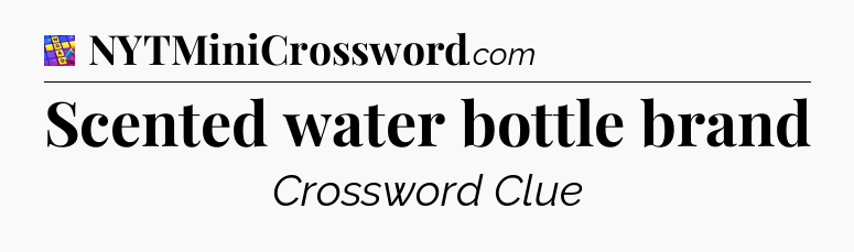 Scented water bottle brand Codycross