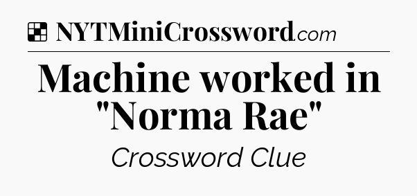 Solution: Machine worked in 