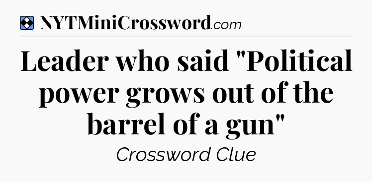 Solution: Leader who said 