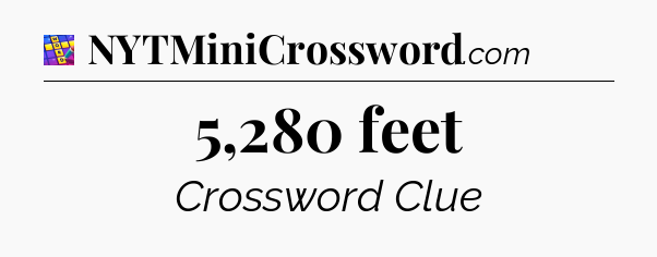 5,280 feet Codycross