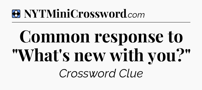 Solution: Common response to 