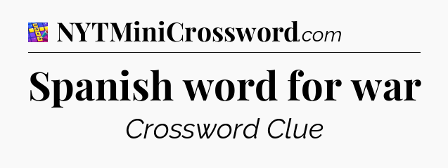Spanish word for war Codycross