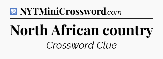 North African country Puzzle Page Crossword Clue