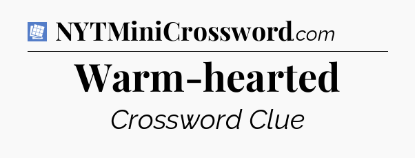 Warm-hearted Puzzle Page Crossword Clue
