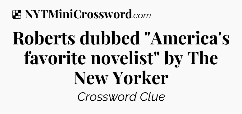 Solution: Roberts dubbed 