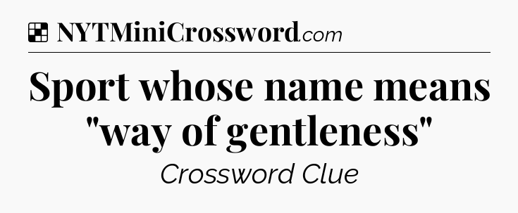 Solution: Sport whose name means 