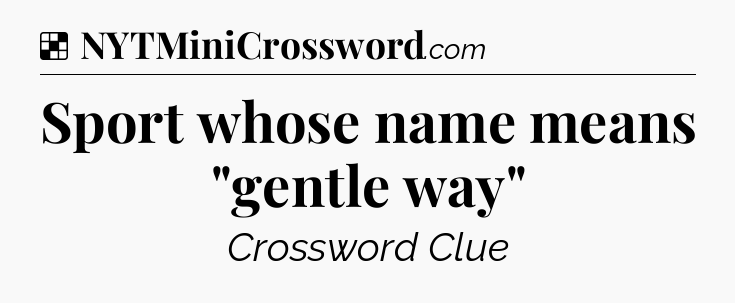 Solution: Sport whose name means 