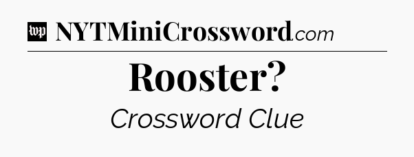 Rooster Crossword Clue