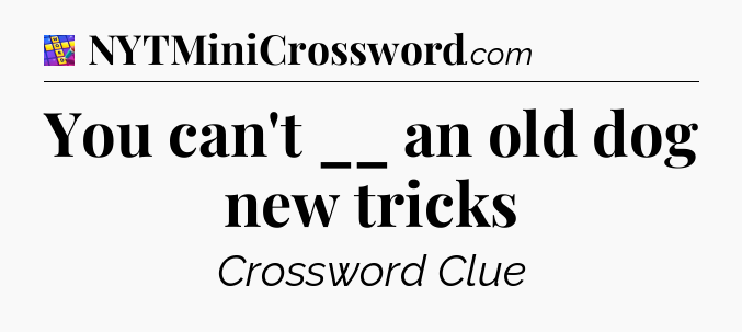 You can't __ an old dog new tricks Codycross