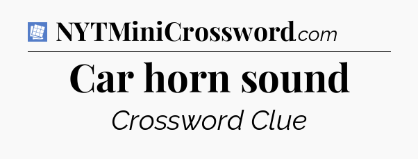 Car horn sound Puzzle Page Crossword Clue