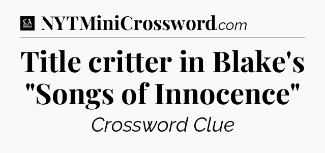 Title critter in Blake's 