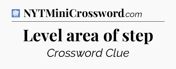 Level area of step Puzzle Page Crossword Clue