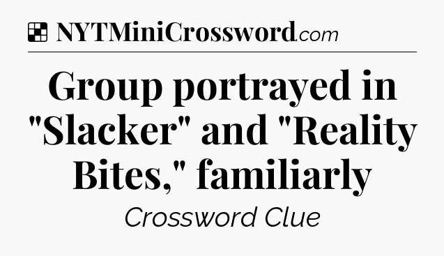 Solution: Group portrayed in 