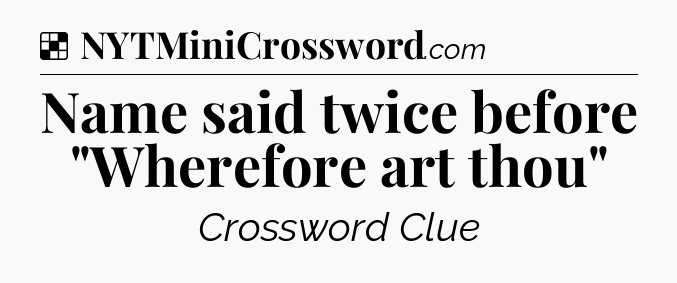 Solution: Name said twice before 