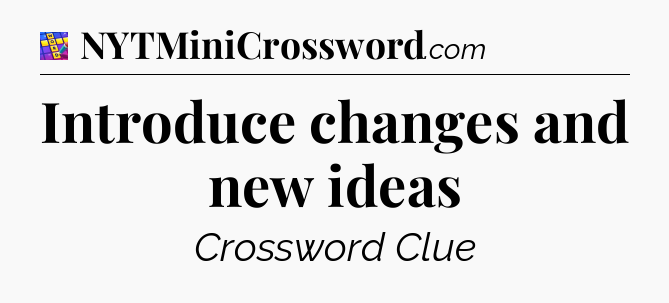 Introduce changes and new ideas Codycross
