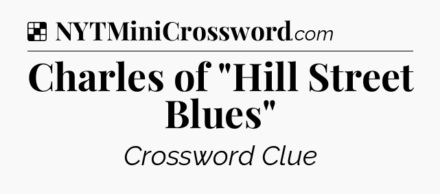 Solution: Charles of 