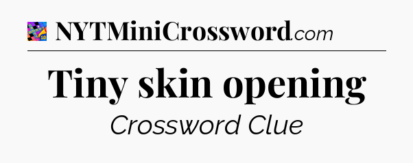 Tiny skin opening Crossword Clue