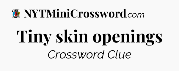 Tiny skin openings Crossword Clue