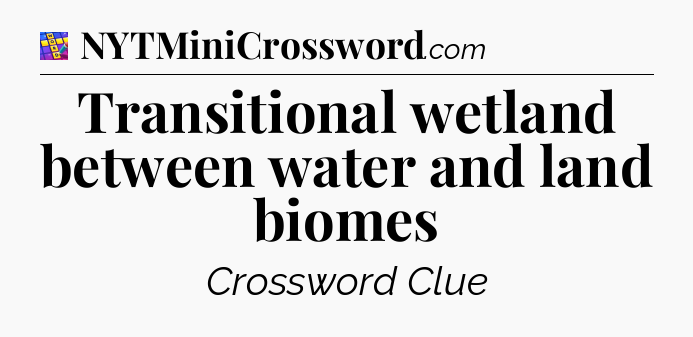Transitional wetland between water and land biomes Codycross