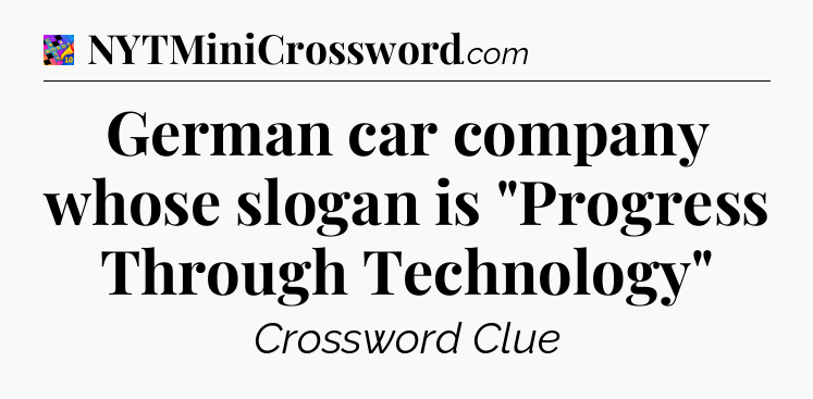 German car company whose slogan is 